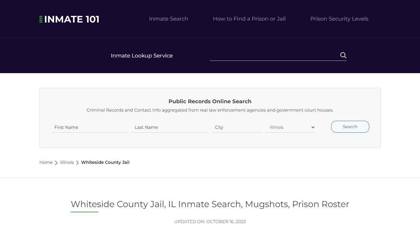 Whiteside County Jail, IL Inmate Search, Mugshots, Prison Roster