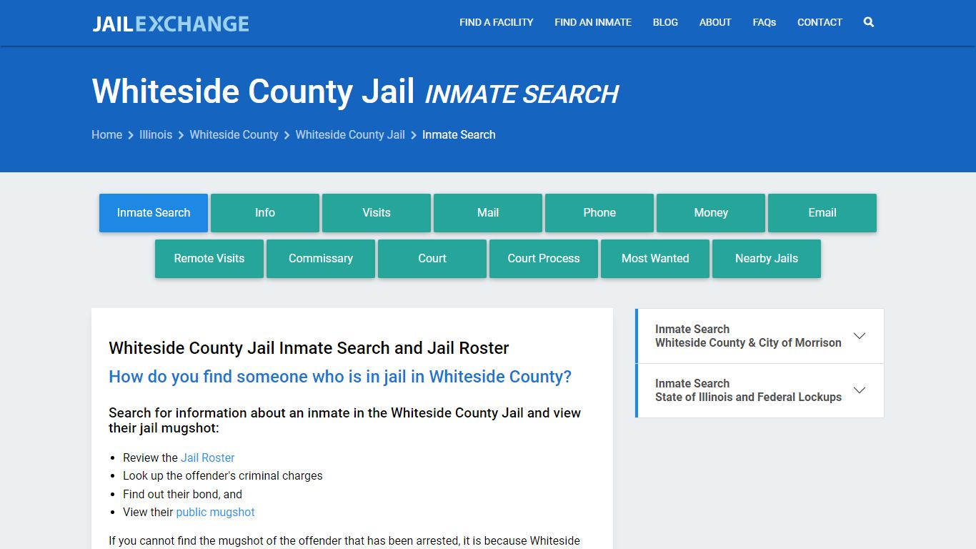 Inmate Search: Roster & Mugshots - Whiteside County Jail, IL